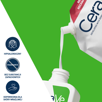 CeraVe, nawilżająca emulsja dla skóry normalnej i suchej, refill, 473 ml