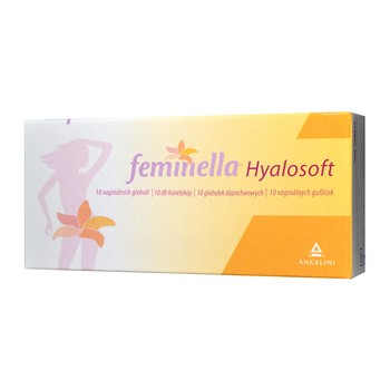Feminella Hyalosoft, globulki dopochwowe, 10 szt.