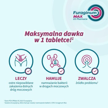 Furaginum MAX US Pharmacia, 100 mg, tabletki, 30 szt.