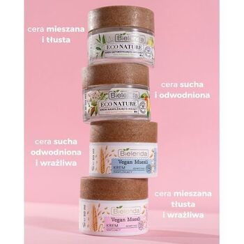 Bielenda, Vegan Muesli, Pszenica + Owies + Mleczko Kokosowe, krem nawilżający, 50 ml
