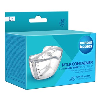Canpol Babies, pojemnik na mleko do laktatora muszlowego Hands-free, 120 ml, 1 szt.