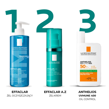 La Roche-Posay Effaclar A.Z., krem-żel do skóry z trądzikiem i zmarszczkami, 40 ml
