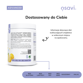 Osavi Kolagen Rybi, proszek, naturalny aromat cytrynowy, 360 g