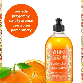 Zielko, Płyn do mycia naczyń, pomarańcza, 500 ml