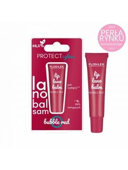 Flos-Lek Lip Care, lanobalsam do ust, bubble red, 12 g