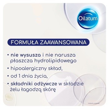 Oilatum Formuła Zaawansowana, delikatny żel do mycia od 1. dnia życia, 400 ml