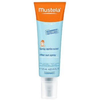 Mustela Sun, spray po opalaniu do delikatnej skóry niemowląt i dzieci, 125 ml Data ważności: 31.03.2017 r.