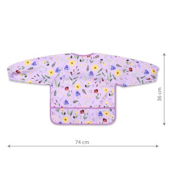 BabyOno, śliniak z długim rękawem, garden, 6 m+, 1 szt.
