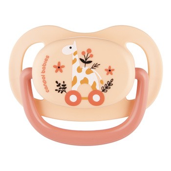 Canpol Babies, smoczek uspokajający siliokonowy anatomiczny, Toys koral, 18m+, 1 szt.