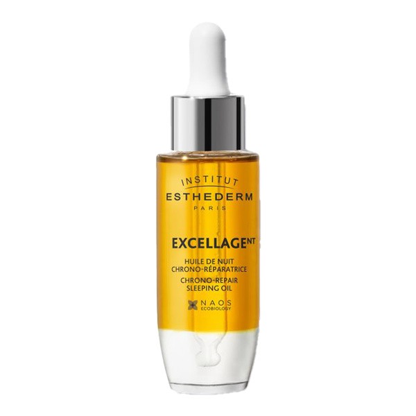 Institut Esthederm Esthederm Excellage Chrono-Repair Sleeping Oil, nocny olejek rewitalizująco-regenerujący, 30 ml — Inhaltsstoffe und Bewertung