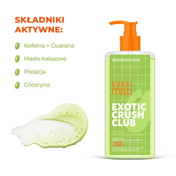 Farmona Tutti Frutti #PistachioHugs, odżywczy nutri-żel pod prysznic kofeina + guarana, Exotic Crush Club, 400 ml