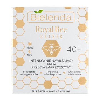 Bielenda, Royal Bee Elixir, intensywnie nawilżający krem przeciwzmarszczkowy 40+, dzień, noc, 50 ml