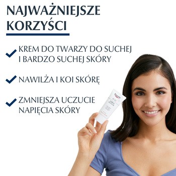Eucerin UreaRepair Plus, krem do twarzy z 5% Mocznikiem, do suchej i bardzo suchej skóry, 50 ml