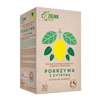 ZIELNIK DOZ Pokrzywa z cytryną, aromatyzowana herbatka ziołowo-owocowa, 2g x 30 szt.