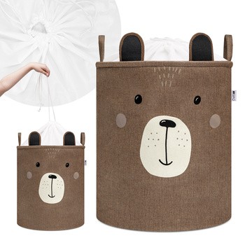 Sipo, kosz na zabawki XXL, Brązowy Miś, 1 szt.