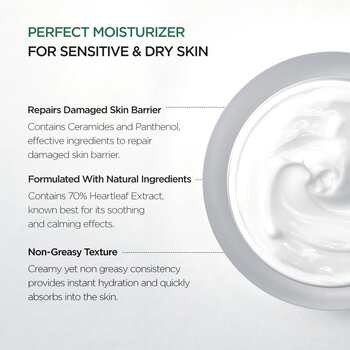 Anua Heartleaf 70% Intense Calming Cream, intensywny krem kojący, 50 ml