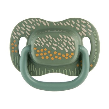 Canpol Babies Mountains, smoczek uspokajający, silikonowy symetryczny, 6-18 m, zielony, 2 szt.
