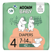 Moomin Baby, pieluchy jednorazowe, 4, 7-14kg, 42 szt.