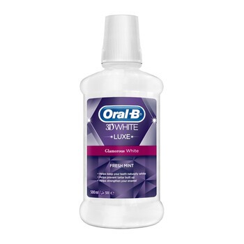 Oral-B 3D White Luxe Glamourous White, płyn do płukania jamy ustnej, 500 ml