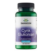 Swanson Cynk Glukonian, 30 mg (15 mg na porcję), tabletki, 250 szt.        