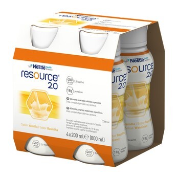Resource 2.0, płyn o smaku waniliowym, 4 x 200 ml