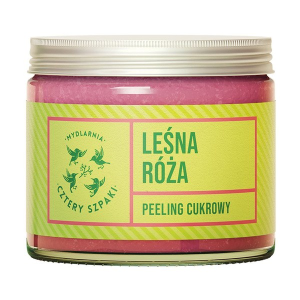 Cztery Szpaki Mydlarnia 4 Szpaki, Peeling cukrowy, Leśna Róża, 250 ml