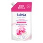 Luksja Creamy & Soft, wygładzające mydło w płynie, Róża i Proteiny Mleka, refill, 400 ml