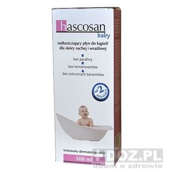 Hascosan Baby, płyn do kąpieli, natłuszczający, skóra sucha/wrażliwa, 500 ml