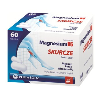 Magnesium B6 Skurcze Polfa Łódź, tabletki, 60 szt