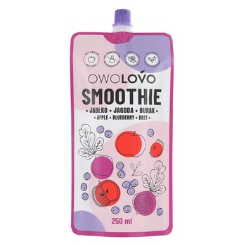 Owolovo Smoothie Jabłko-Jagoda-Burak, 250 ml