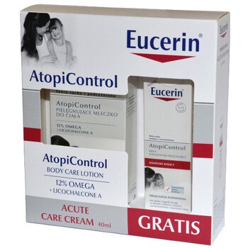 Zestaw Promocyjny Eucerin AtopiControl, mleczko do ciała, 250 ml + krem pielęgnujący, 40 ml GRATIS