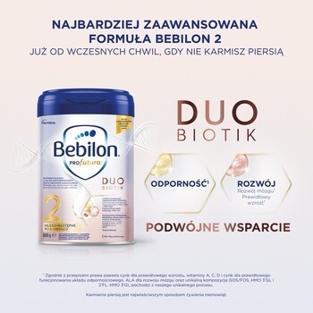 Zestaw 2x Bebilon PROfutura DUOBIOTIK 2, mleko następne po 6. miesiącu, proszek, 800 g