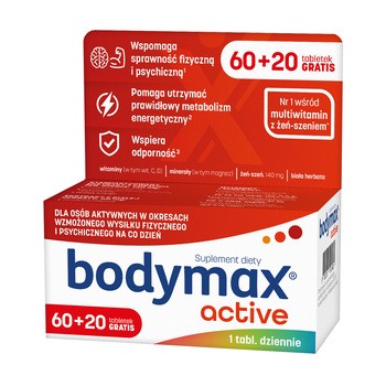 Bodymax Active, tabletki, 60 szt. + 20 szt.