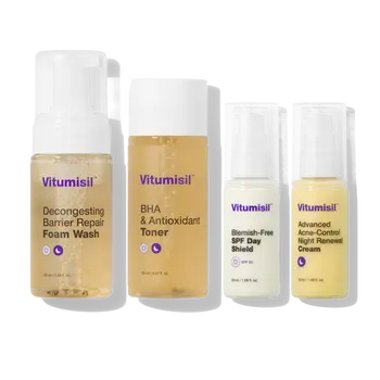 Dermz Laboratories Vitumisil Anti-Acne Set, pianka, 100 ml +  toner, 150 ml, krem na dzień, 50 ml + krem na noc, 50 ml