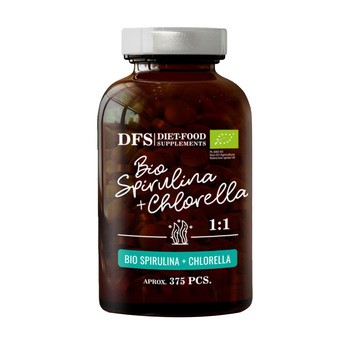 Diet-Food Bio Spirulina z Chlorellą, tabletki, 375 szt.