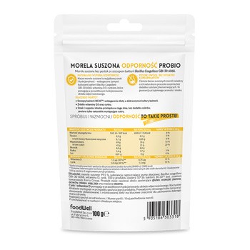 Purella Superfoods, Morela suszona, Odporność, Probio, 100 g