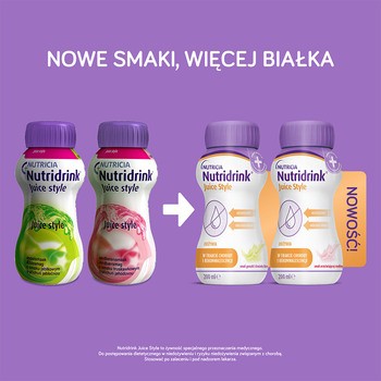 Nutridrink Juice Style, płyn, smak orzeźwiającej maliny, 4 x 200 ml