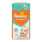 Pampers Sleep & Play 3 (5−9 kg), pieluszki jednorazowe, 58 szt.