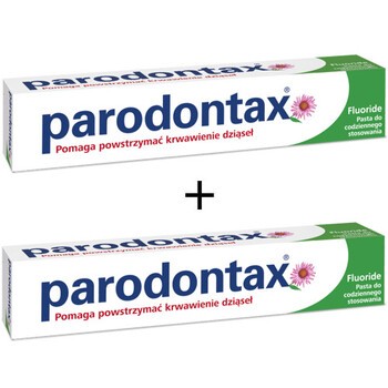 Zestaw Promocyjny Parodontax Fluoride, pasta do zębów, 75 ml x 2 opakowania, drugi produkt 50% TANIEJ