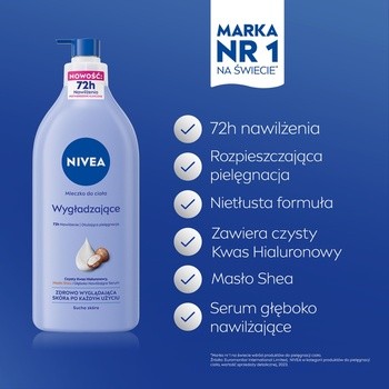Nivea, Mleczko do ciała wygładzające, 625 ml