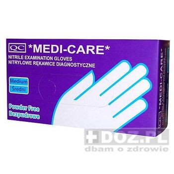 Rękawice Medi-Care, nitrylowe, bezpudrowe, fioletowe, rozmiar M, 100szt