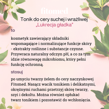 Fitomed, tonik do cery suchej i wrażliwej „Lukrecja gładka”, 200 g