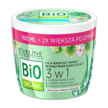 Eveline Cosmetics Bio Organic, intensywnie nawilżający krem do twarzy, 100 ml