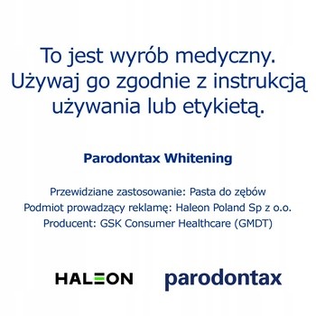 Parodontax Whitening, pasta do zębów, 75 ml
