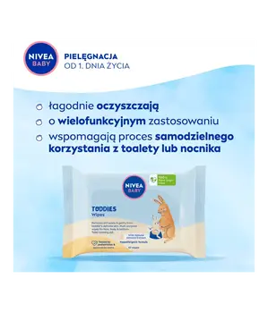 Nivea Baby Toddies, chusteczki biodegradowalne, 57 szt.