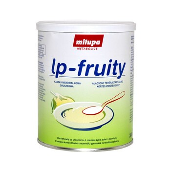 Milupa LP-Fruity, kaszka niskobiałkowa, smak gruszkowy, 300 g