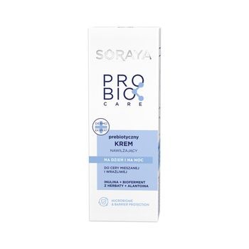 Soraya Probio Care, prebiotyczny krem nawilżający do cery mieszanej i wrażliwej, 50 ml
