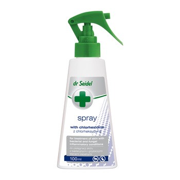 Dr Seidel, Spray z chlorheksydyną dla psów i kotów, 100 ml