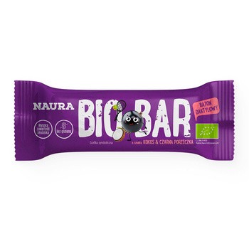 Naura, Bio Bar, Kokos & Czarna Porzeczka, baton daktylowy, 35 g