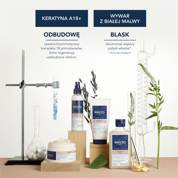 Phyto Repair, maska odbudowująca do włosów z keratyną, 200 ml